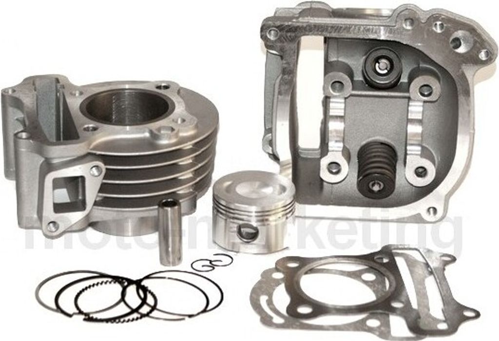 80 CCM Sport Racing Zylinder KIT Kopf KOMPLETT für KYMCO Agility Basic MMC 4T 50 Zylinderkit Zylinderkit Zylinderkit