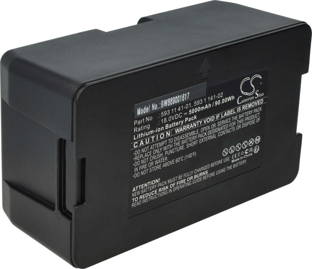 vhbw Akku kompatibel mit Husqvarna Automower 430XH, 450X (2019), 450XH, 430X NERA, 430X (2019), 420 (2020-2022) Rasenmäher (5000mAh 18V Li-Ion)