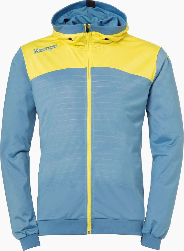 Kempa EMOTION 2.0 HOOD JACKET 128 dove blau/limonengelb