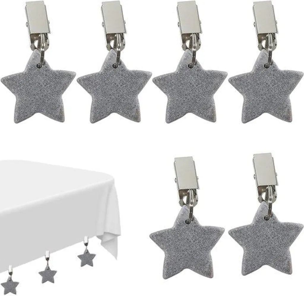 Empêchez votre nappe de s'envoler - Lot de 6 lests de table 180g en fer