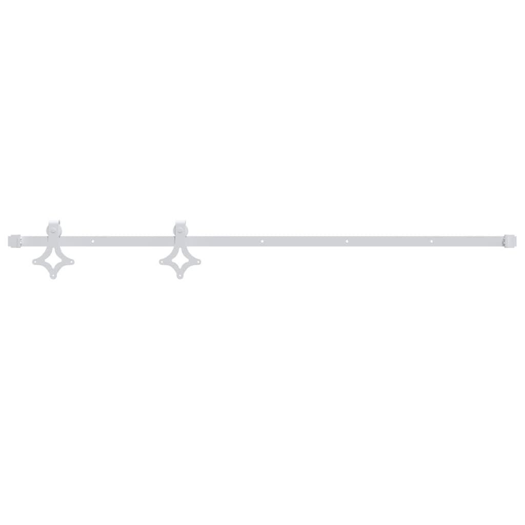 vidaXL Porta scorrevole 183 cm acciaio bianco Immagine del prodotto 