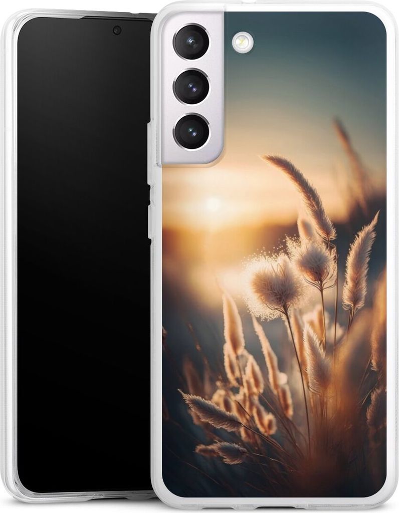 DeinDesign Handyhülle für Samsung Galaxy S22+ Silikon Hülle Case Smartphone Schutzhülle Natur Sonne Pampasgras