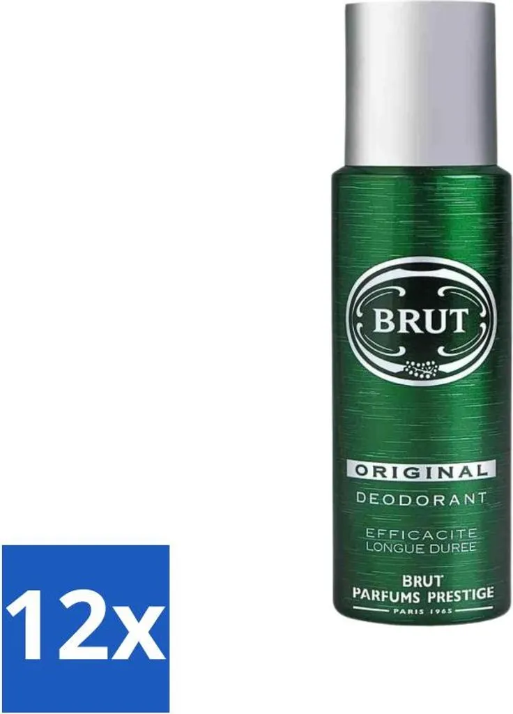 Déodorant Brut Original spray 200 ml lot de 12 pièces économique
