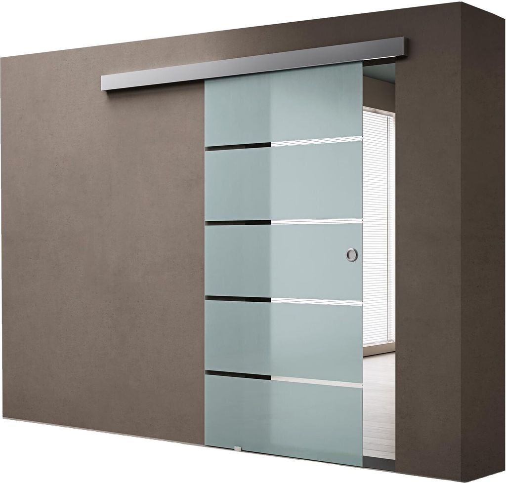 doporro Glasschiebetür komplettset 77,5 x 205cm Schiebetür Produktbild 7
