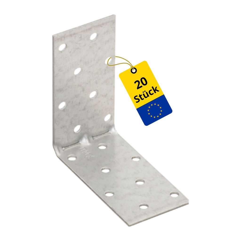 DMX - Winkelverbinder Holzverbinder Lochplattenwinkel mit Sicke - KMP Großpack