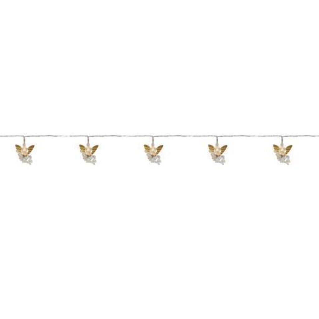 Markslöjd Signe LED Lichterkette 210 cm für Innen mit 10 Acryl-Engeln batteriebetrieben Timer