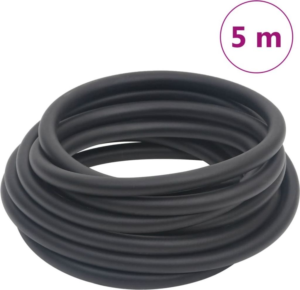 Hybrid-Luftschlauch Schwarz 0,6" 5 m Gummi und PVC