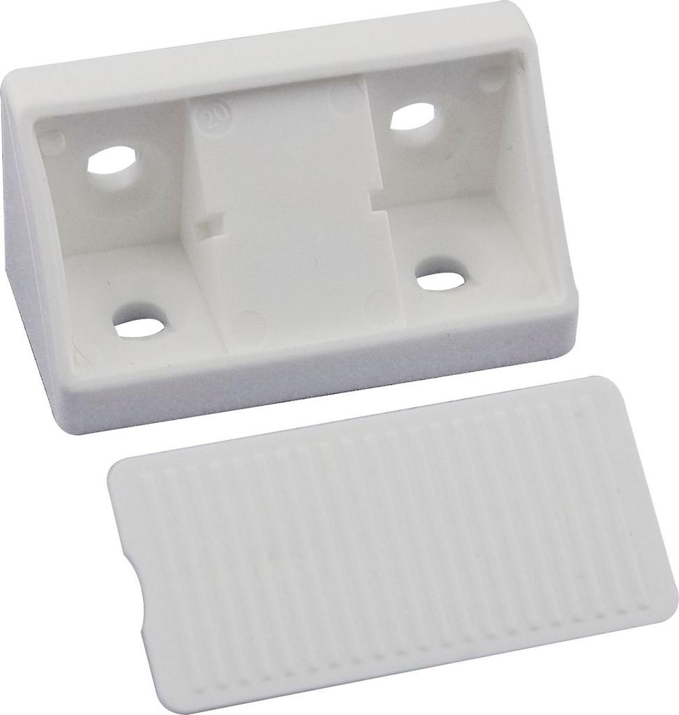 Schrankverbinder Universal, 21 x 21 x 44 mm, Kunststoff weiß
