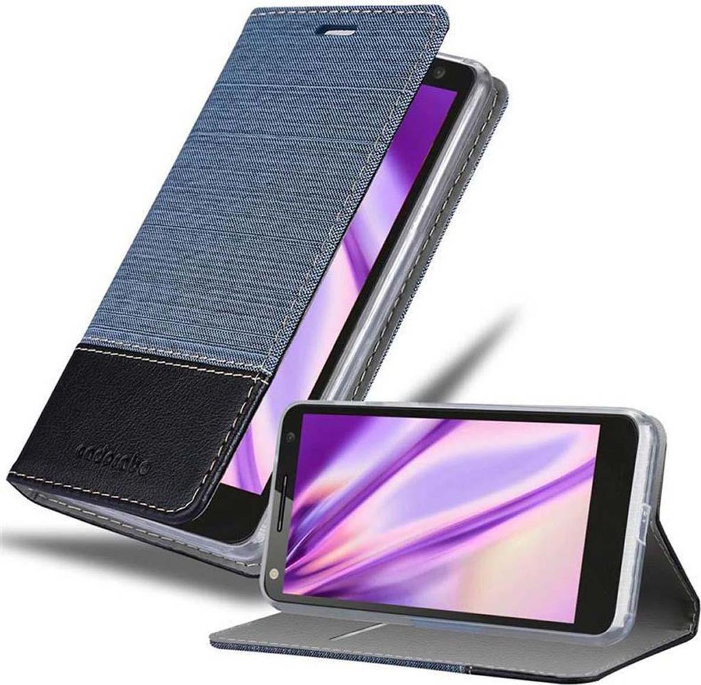 Cadorabo Hülle für Motorola MOTO X3 Schutzhülle in Blau Handy Hülle Etui Book Case Cover