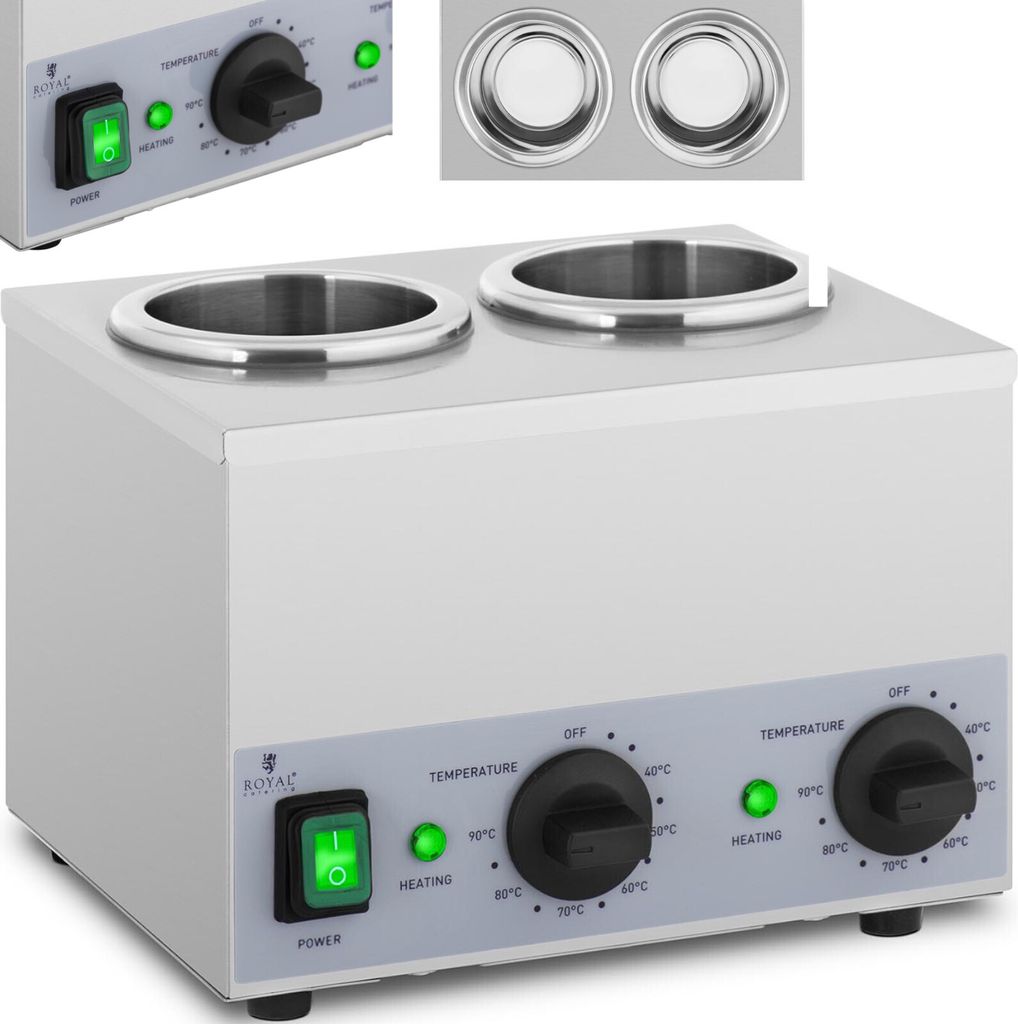 Flaschenwärmer für scharfe Soßen, 2 x 1 l, 40–90 °C, 400 W Produktbild 