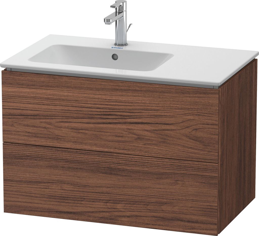 Duravit L-Cube Waschtischunterbau wandhängend, 2 Schubkästen, Becken links, 820x550x481mm, LC629102121