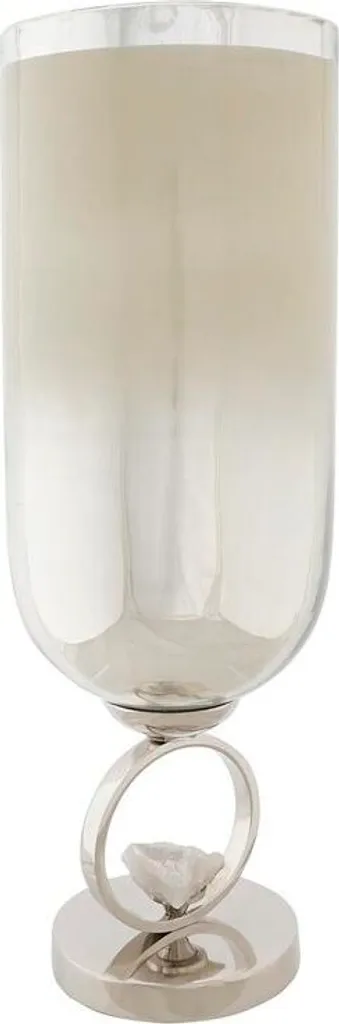 Vase DKD Home Decor Champagne en Cristal et Aluminium - 15 x 15 x 44 cm