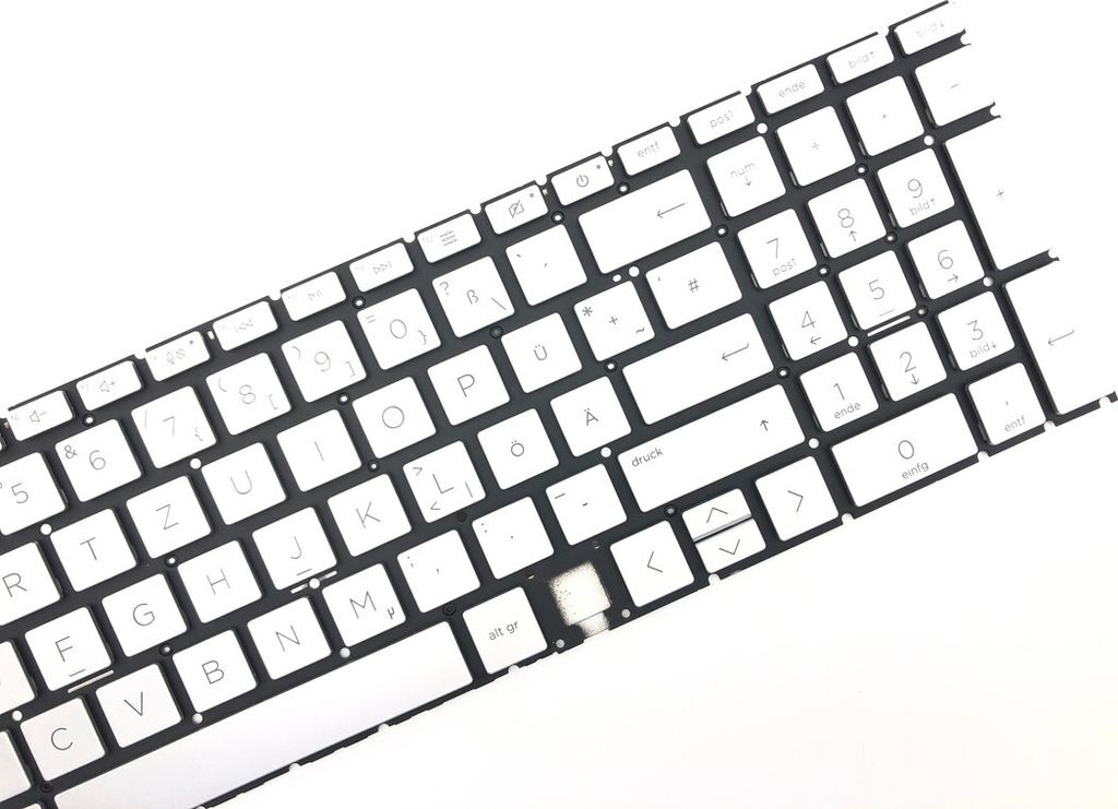 DEUTSCHE - Tastatur Keyboard Silber kompatibel für HP Envy x360 15t-w200