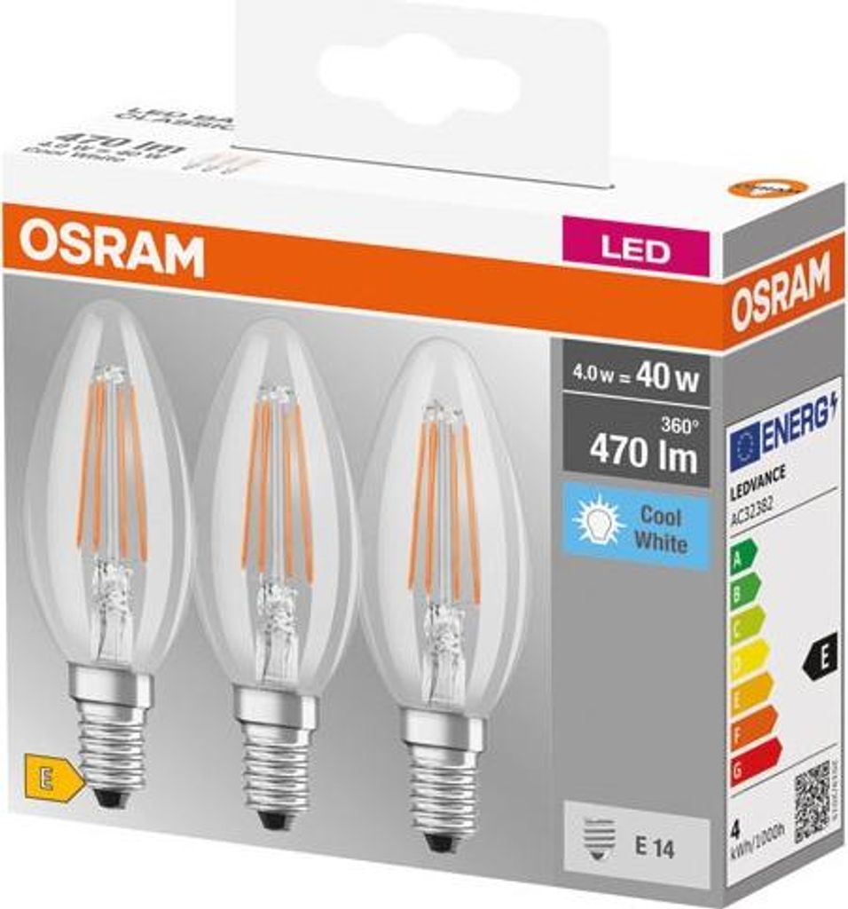 Ampoule Led Flamme E14 Osram éclairage Froid, Faible Image du produit 