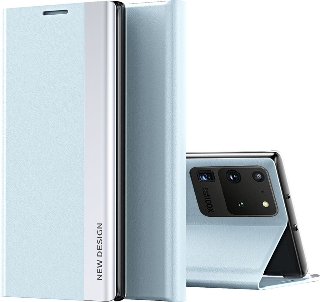 Galaxy S20 Ultra Hülle, LaimTop Leder PolyurethanMagnetisch Klapp Stand Schutzhülle für Samsung Galaxy S20 Ultra Blau