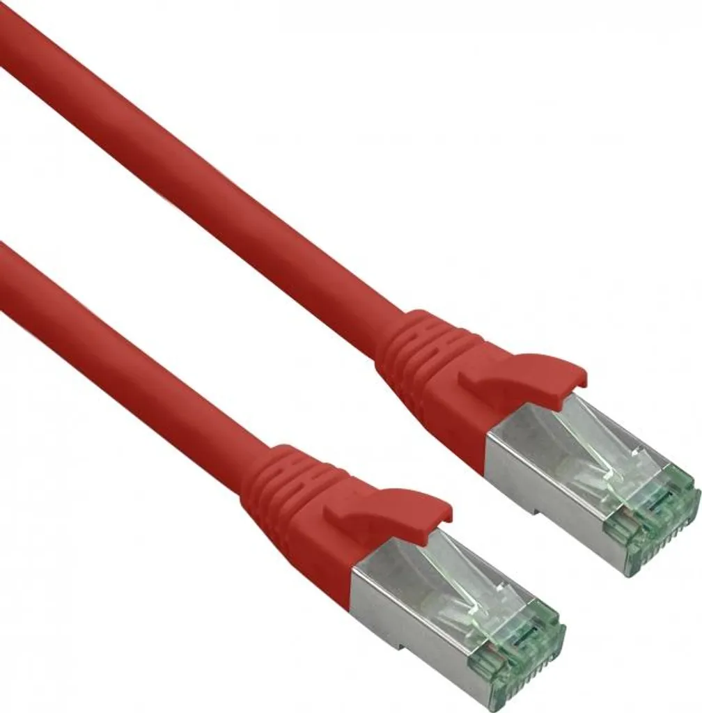 Helos 363759 Cavo Rete Professionale Cat 6a GRS 2m Rosso S/FTP