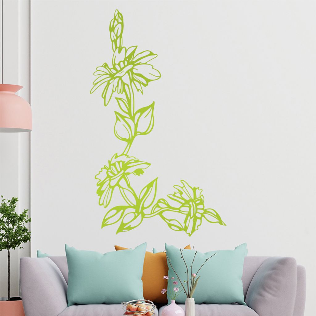 Blatt - Herz Wandtattoo in 6 Größen - Wandaufkleber Wall Sticker - Dekoration, Küche, Wohnzimmer, Schlafzimmer, Badezimmer