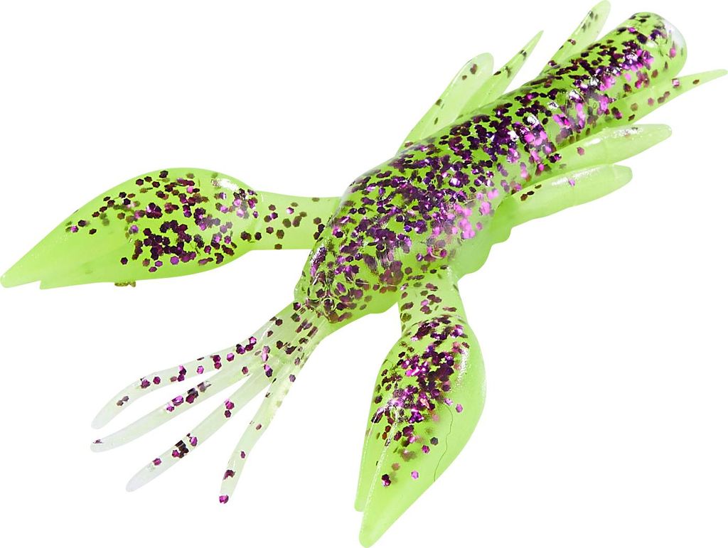 Balzer Gummikrebs Shirasu Scary Crab Purple Chartreuse