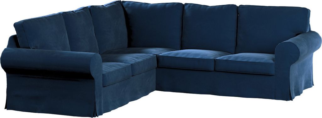 Dekoria Bezug für Ektorp Ecksofa, dunkelblau, Sofahusse für Ektorp Ecksofa