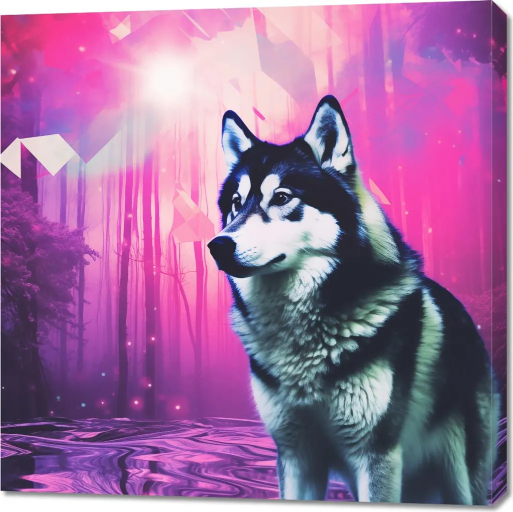 Image Esprit du loup 90x90 cm - Idée Décoration Salon et Bureau Zen