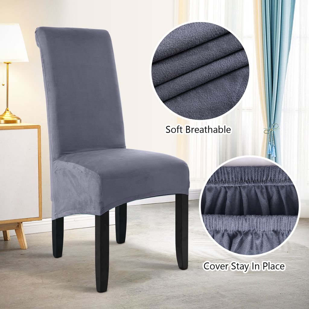 Stretch-Stuhlbezüge 4er Set – Elastische Sitzbezüge Für Esszimmerstühle Bis 48x48 Cm