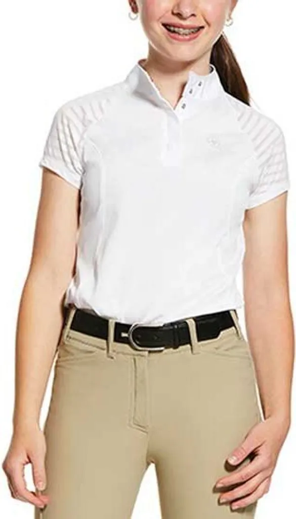 Ariat Aptos Vent Junior Polo de Concours Équestre Blanc 16 Ans Sport