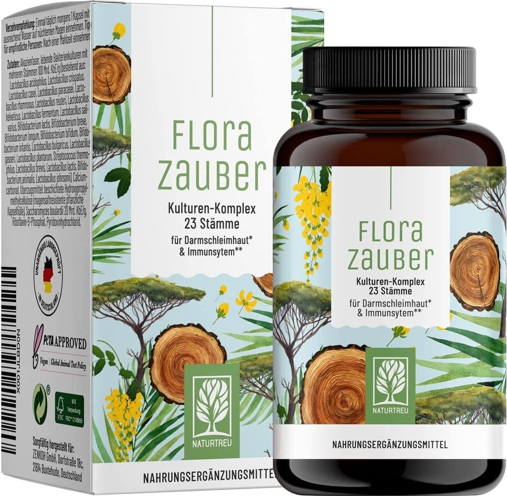 Naturtreu Florazauber | Bakterienkulturen für den Darm | 60 Produktbild 