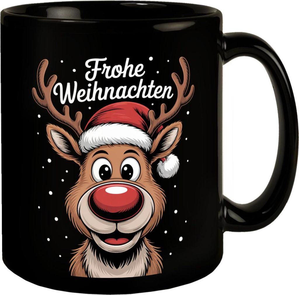 Rentier Nase Frohe Weihnachten Souvenir Kaffeebecher