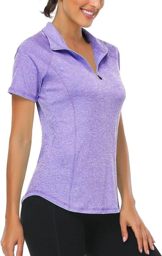 Haut de sport type polo pour femme coupe classique disponible de S à 2XL