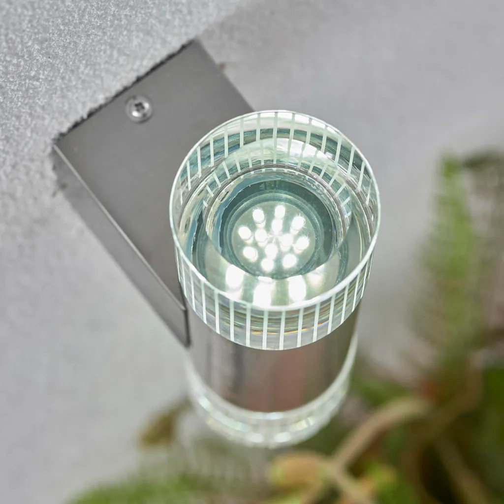 Applique murale LED extérieur en cristal chromé argent GRANT - 3