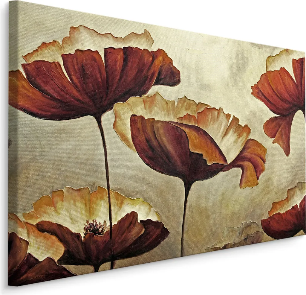 Quadro Papaveri Moderni XXL 120x80 - Tela d'Arte per Soggiorno Elegante
