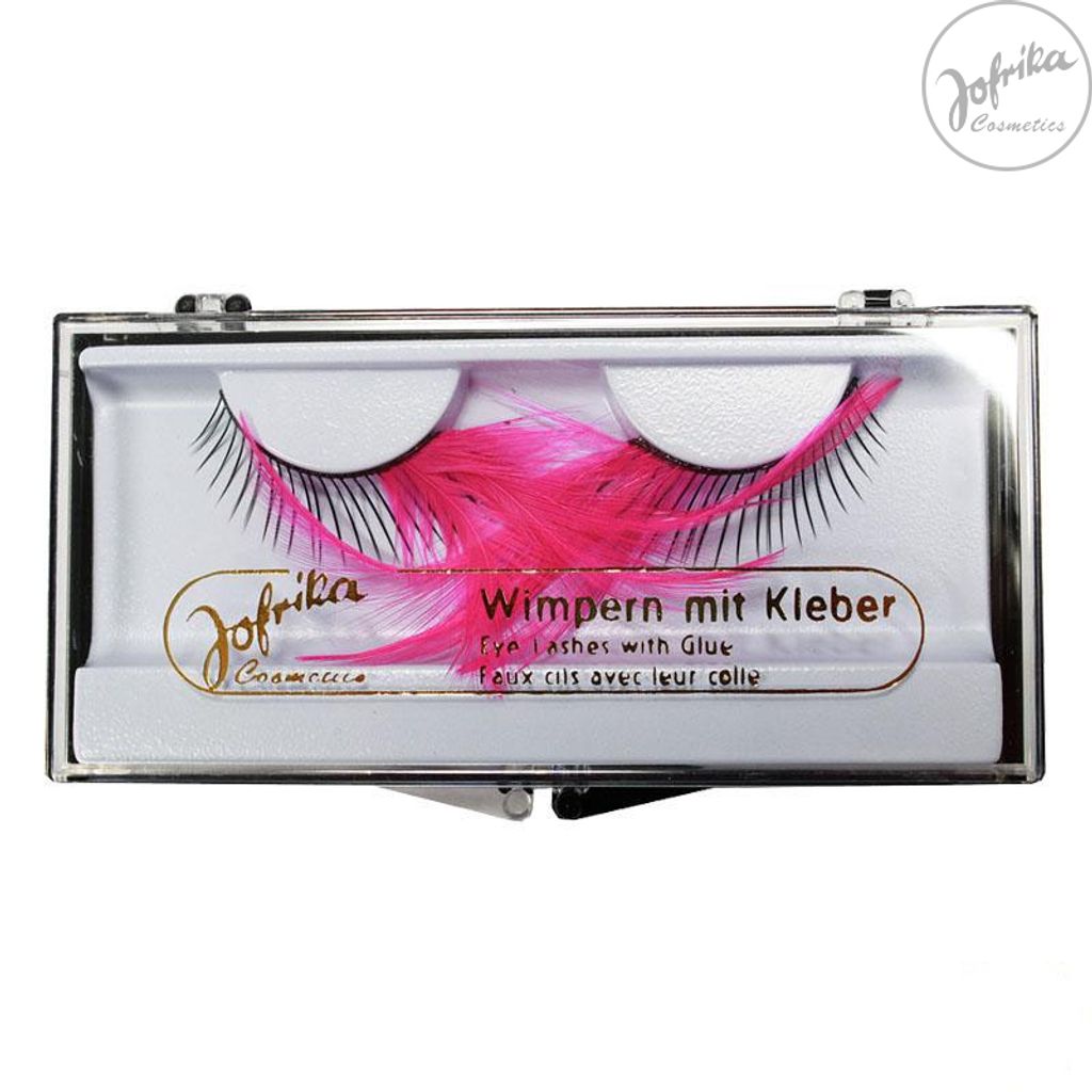 Wimpern Star Lashes long pink mit Kleber Produktbild 