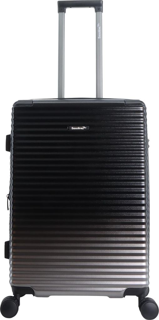 Saxoline Koffer Elite mit Trolleysystem aus Halbaluminium Black One Size