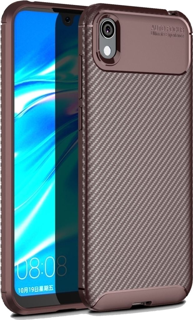 Mobigear Racing HONOR 8S Hülle Flexibles TPU Backcover - Braun