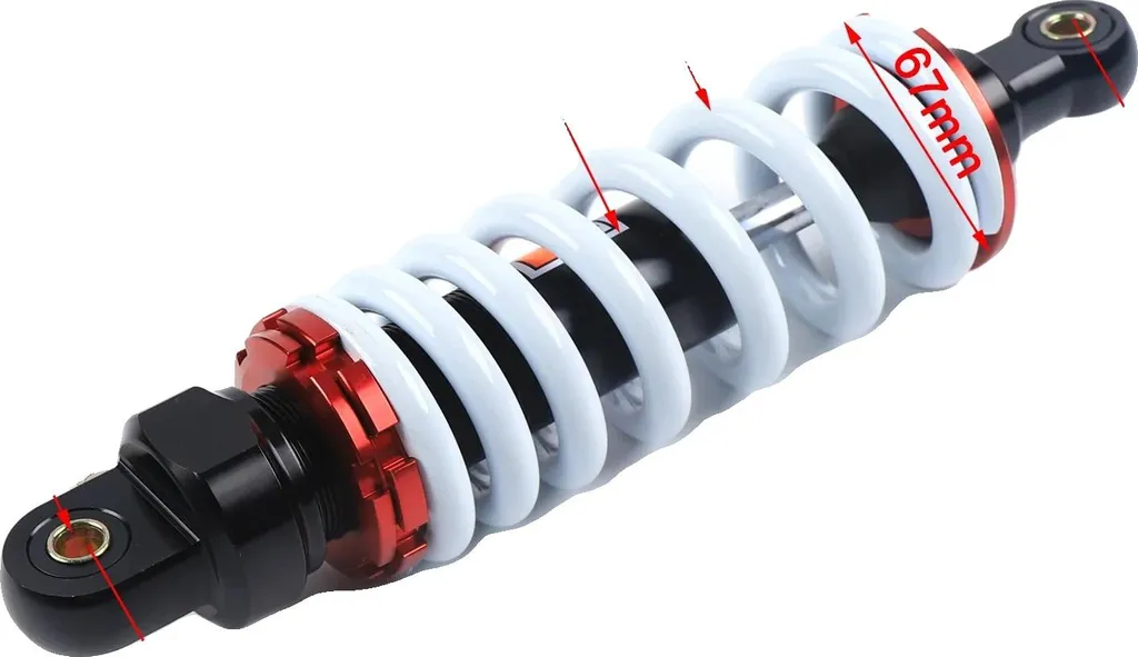 Amortisseur de suspension arrière noir 290mm pour moto et scooter