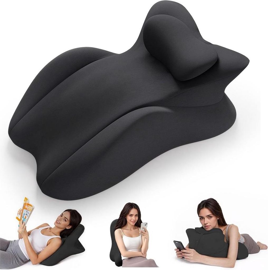Multifunktions Lesekissen für Bett und Sofa, Memory Schaum Ergonomisches Rückenkissen für Rücken Hals Beine, Beinkissen mit Waschbarer Bezug f...