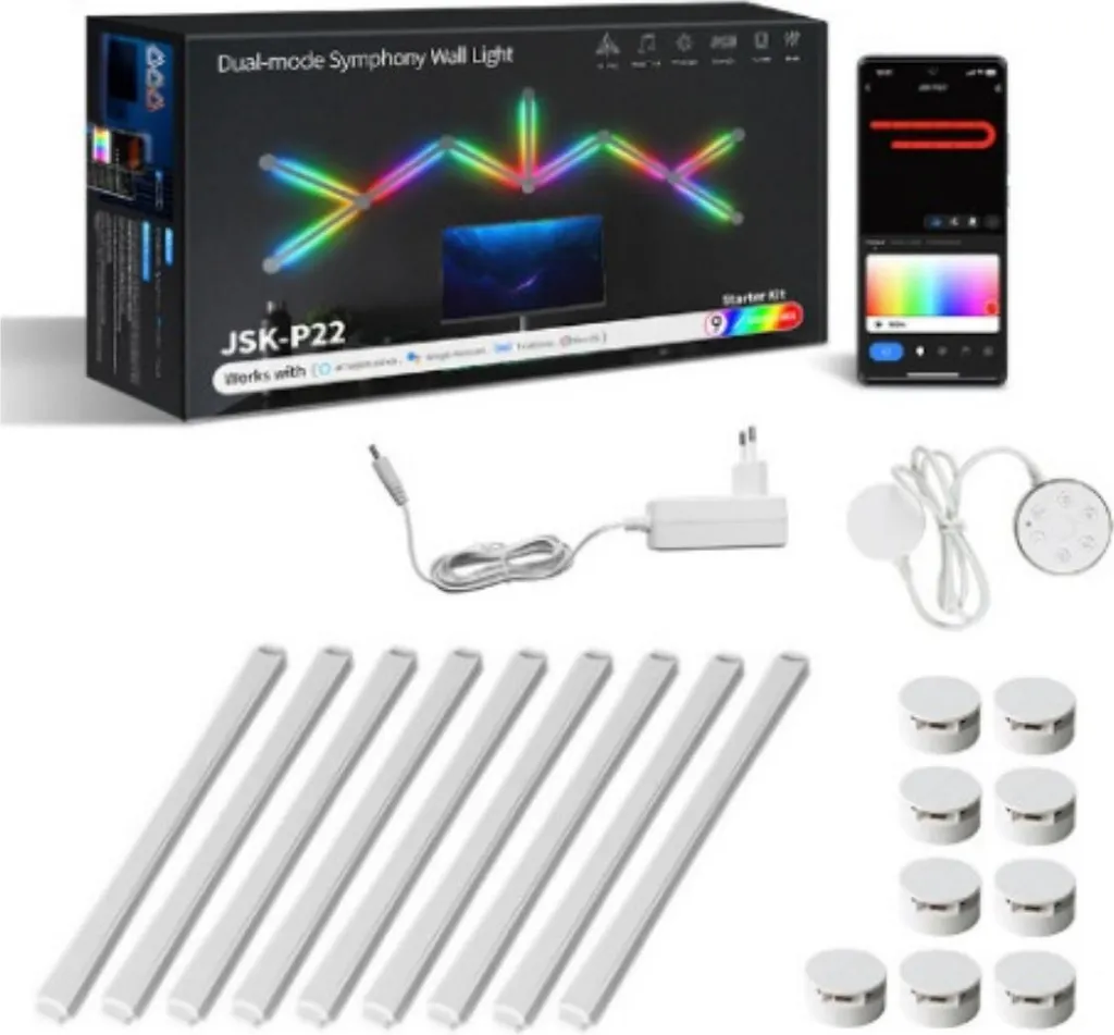 Illuminazione Modulare INF LED 9 Pezzi - Bianco - WiFi Bluetooth UE