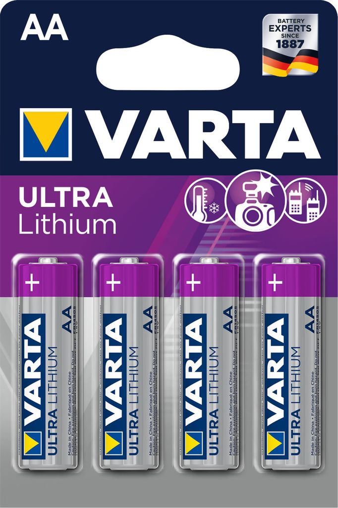 Varta Ultra Lithium AA Mignon Batterie 4er Blister