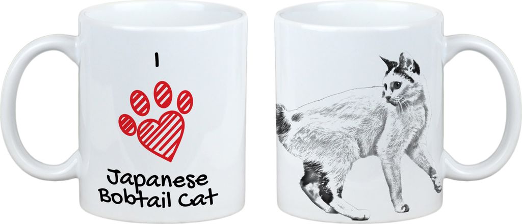 Japanische Bobtail - Tasse mit Katze, entzückende Tasse mit Grafik, Geschenk mit Ihrem Foto von der Marke Art-Dog