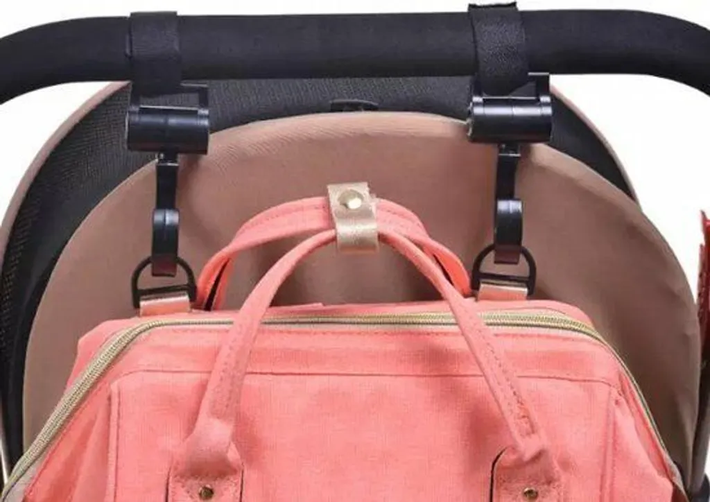 Crochet pour sac à langer sur poussette Buggy Noir Cabino Multi-usage - 2