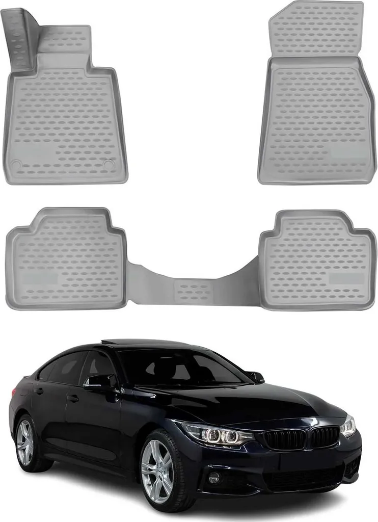 Tappetini 3D BMW F32 F36 OMAC Grigio - Set Gomma All-Weather Serie 4