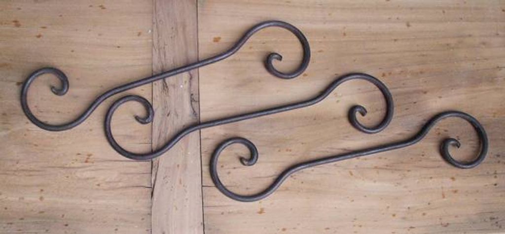 3x Verlängerungshaken Aus Eisen - 40 Cm, Antik-Optik Für Deckenlampen & Küche