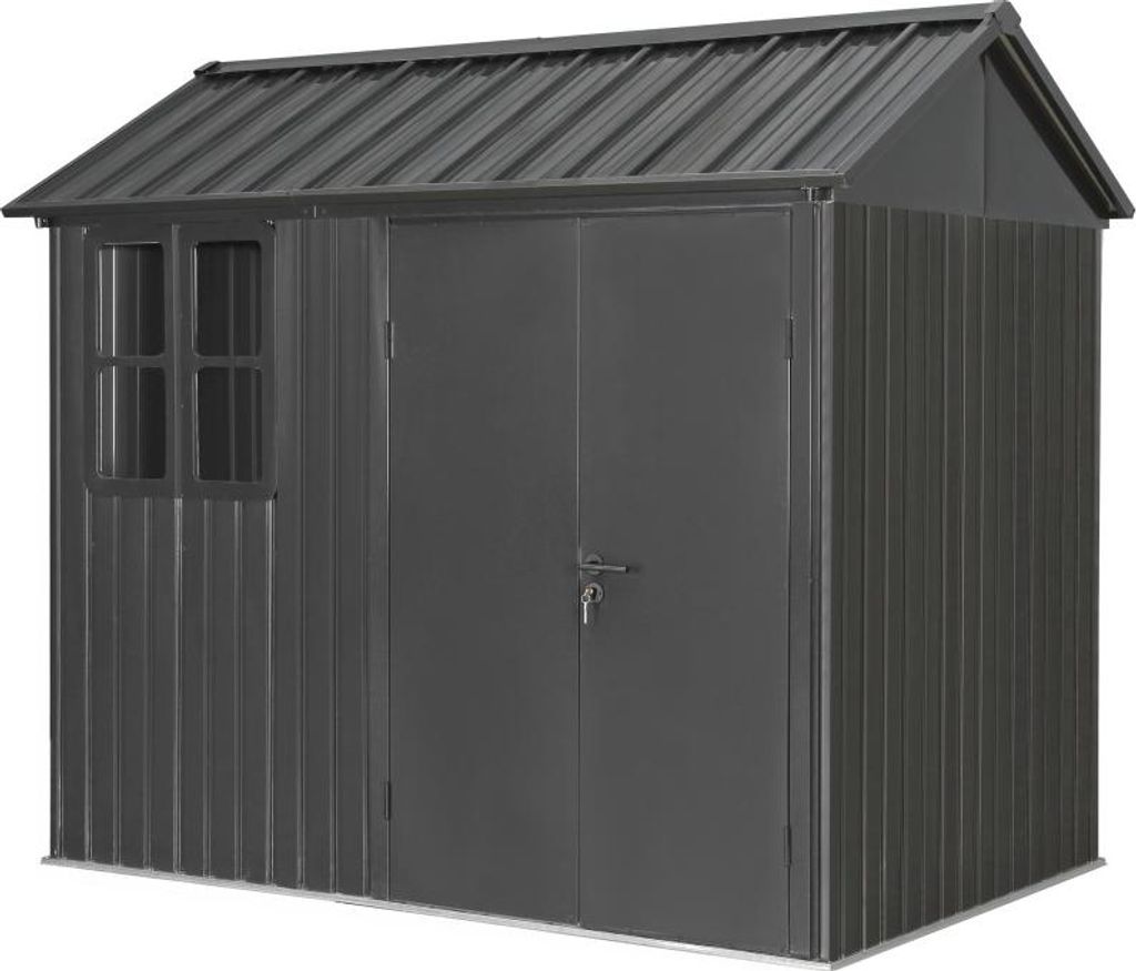 Tepro Metallgerätehaus Garden Shed 8 x 6 Premium anthrazit 252 x 168 cm