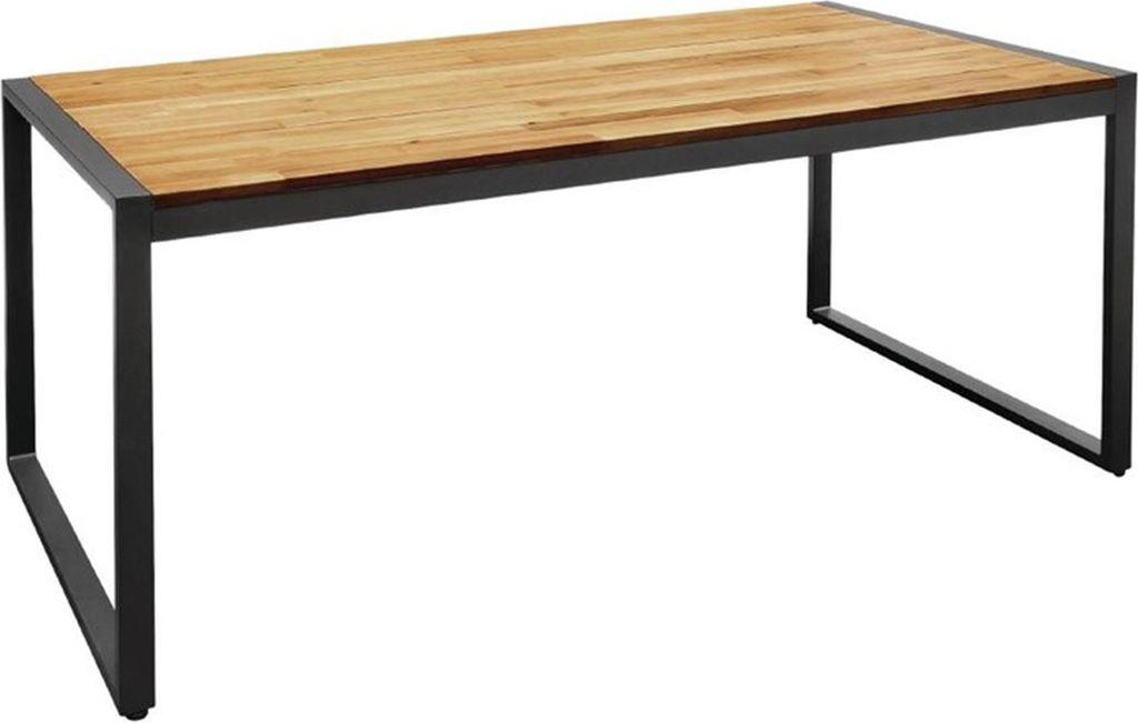 Bolero rechteckiger Stahl- und Akazienholztisch im industriellen Stil