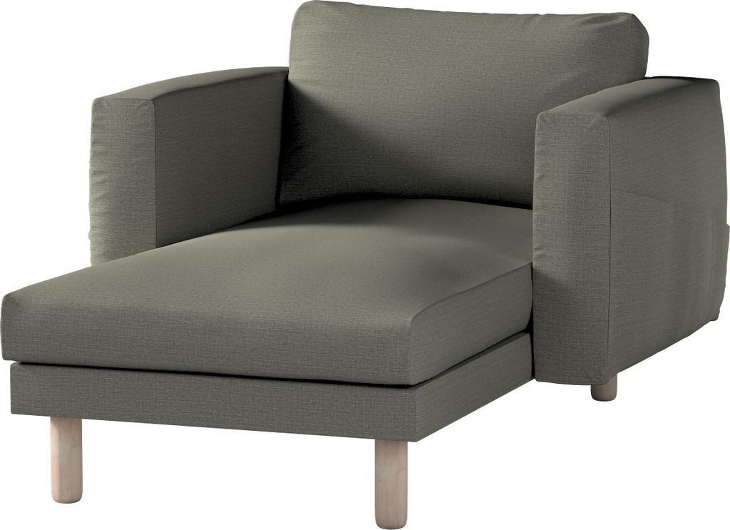 Dekoria Bezug für Norsborg Recamiere mit Armlehnen, grau-beige, Norsborg Bezug für Recamiere mit Armlehnen