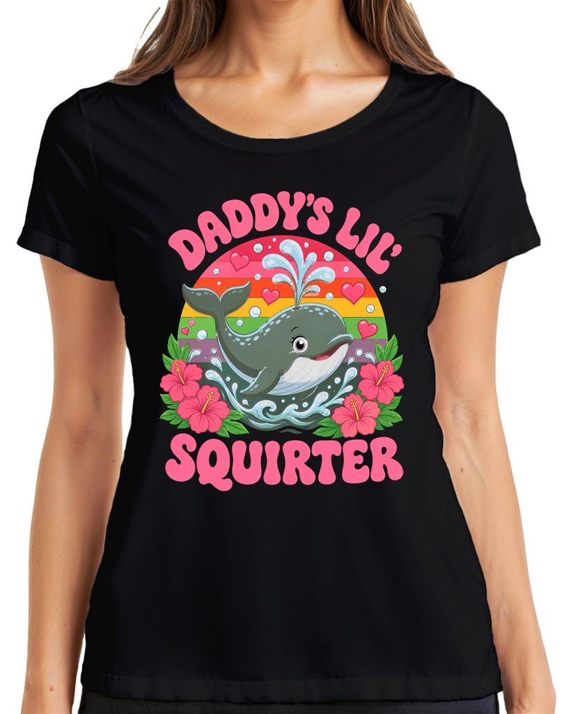 Daddy's Lil' Squirter Wal Baby Regenbogen Herz Statement Produktbild 