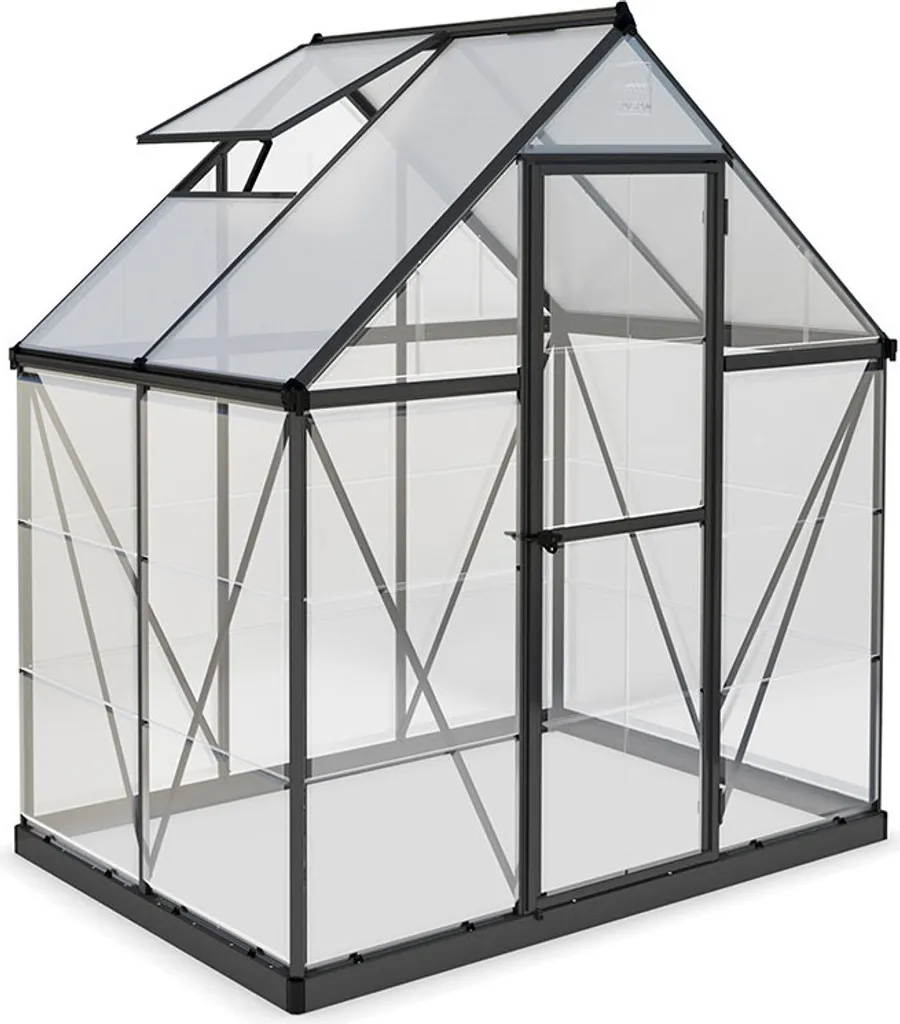 Serre Hybrid 64 Palram-Canopia anthracite avec panneaux incassables