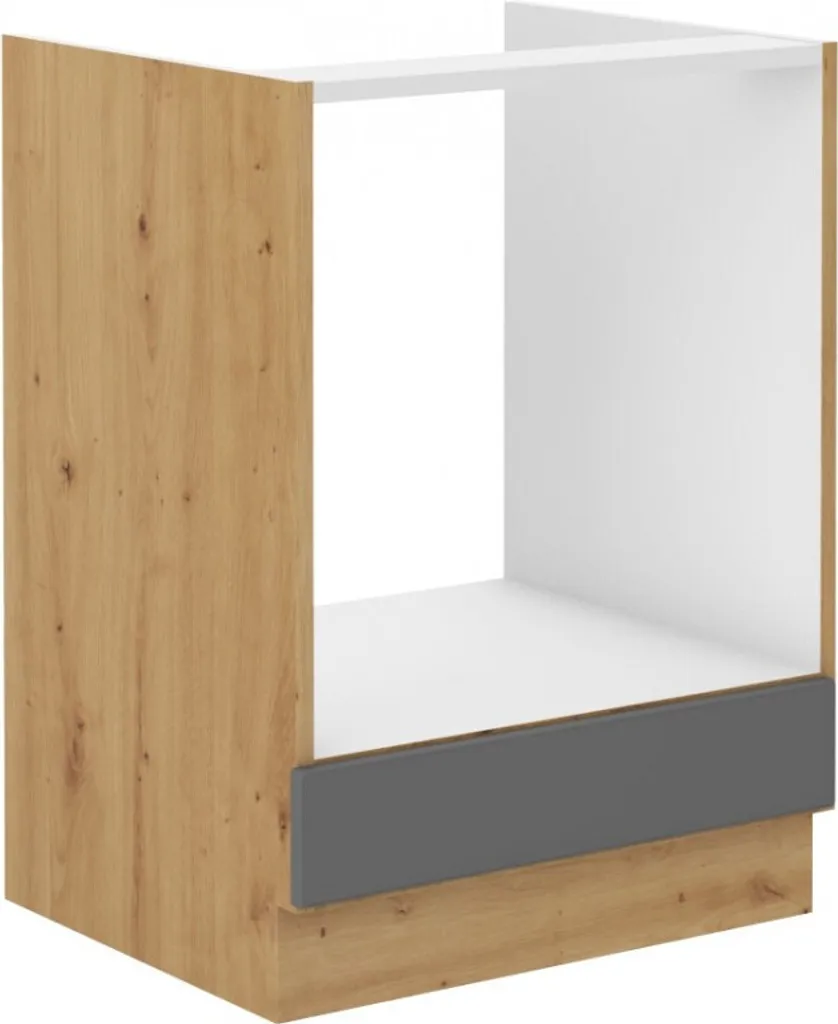 Mobile per Fornelli SOPHIA 60 cm - Grigio / Rovere Artisan | Kit Cucina