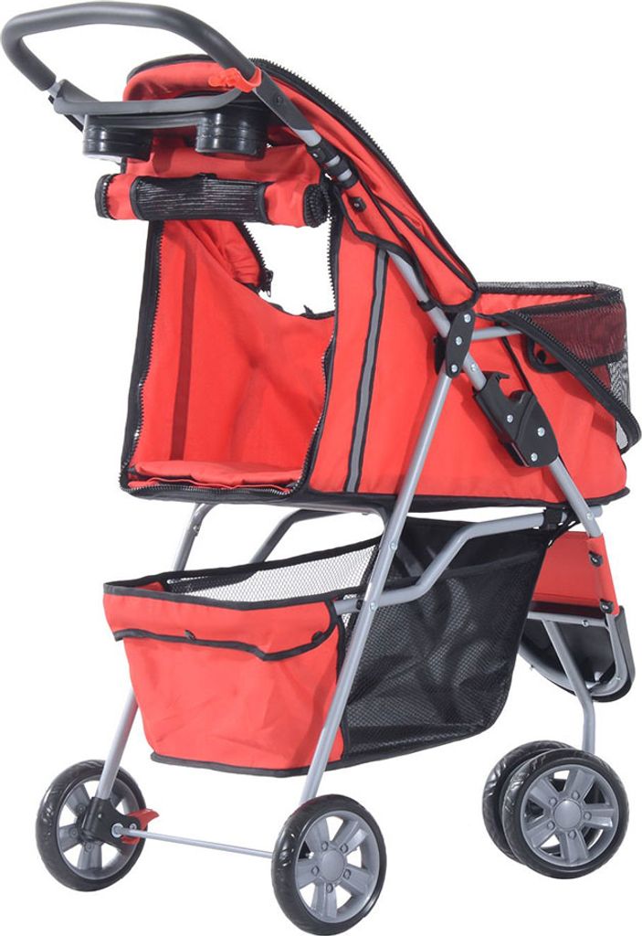 Kočík pre psa D00-041RD, skladací, 2 držiaky na poháre, so Obrázok produktu 2