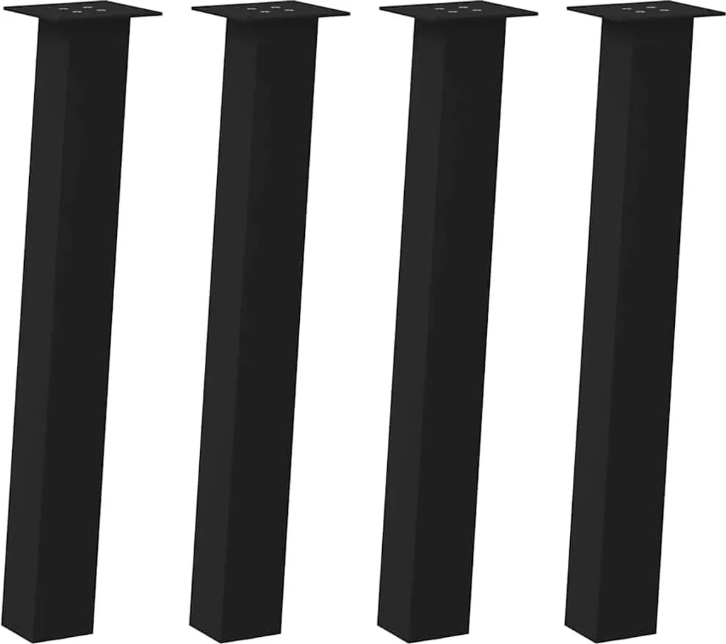 SYFAX™ Gambe per tavolo consolle 4 pz nere 72 cm in acciaio